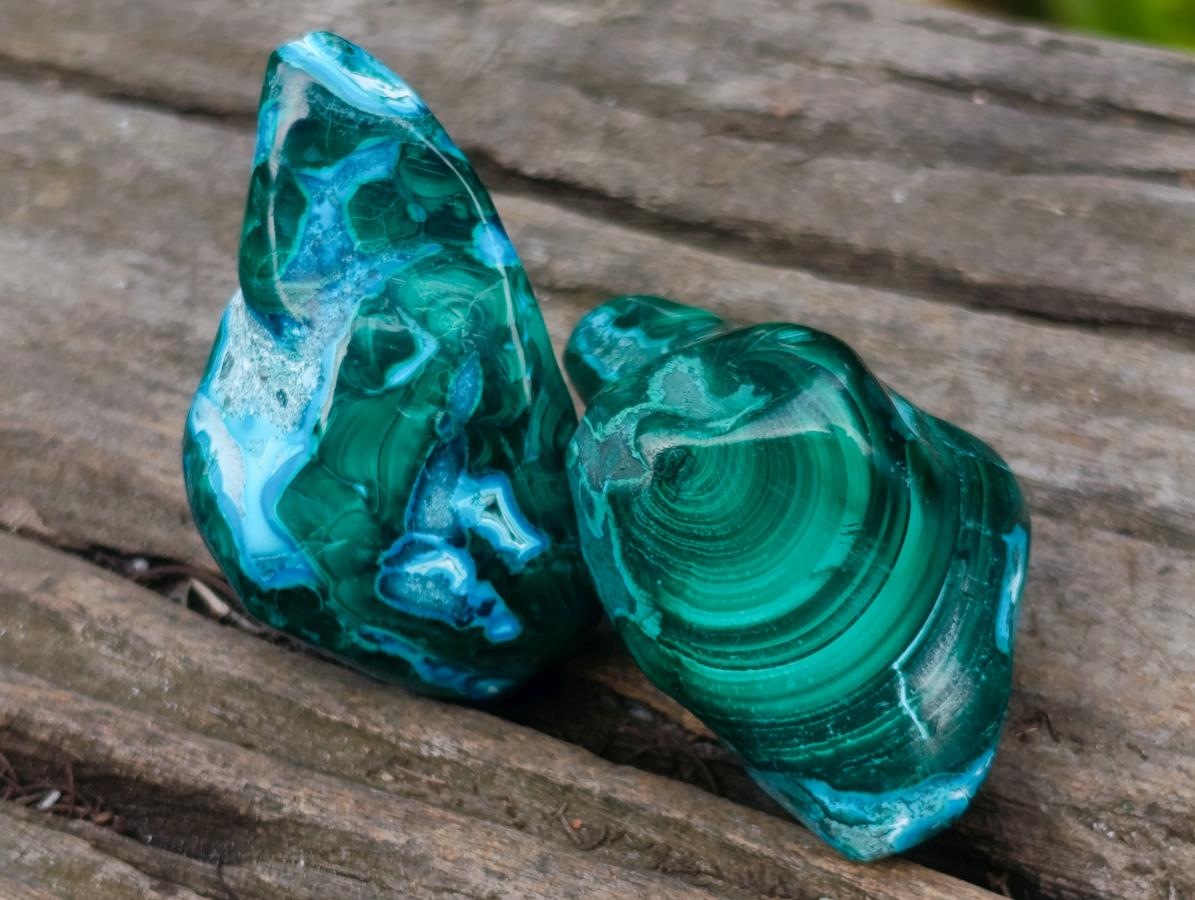 Polished Malacolla Free Forms x 12 From Kulukuluku, Congo - Toprock Gemstones and Minerals 