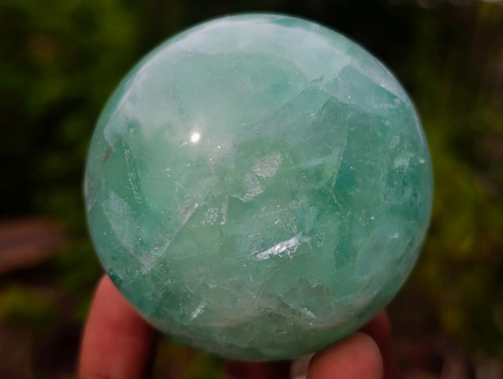 Polished Watermelon Fluorite Spheres x 2 From Uis, Namibia - Toprock Gemstones and Minerals 