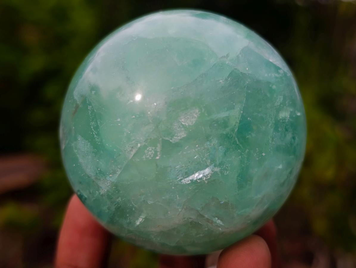 Polished Watermelon Fluorite Spheres x 2 From Uis, Namibia - Toprock Gemstones and Minerals 