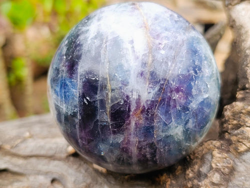 Polished Watermelon Fluorite Spheres x 2 From Uis, Namibia - Toprock Gemstones and Minerals 