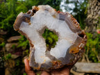 Polished Large Crystalline Agate Slice x 1 From Maintirano, Madagascar - Toprock Gemstones and Minerals 