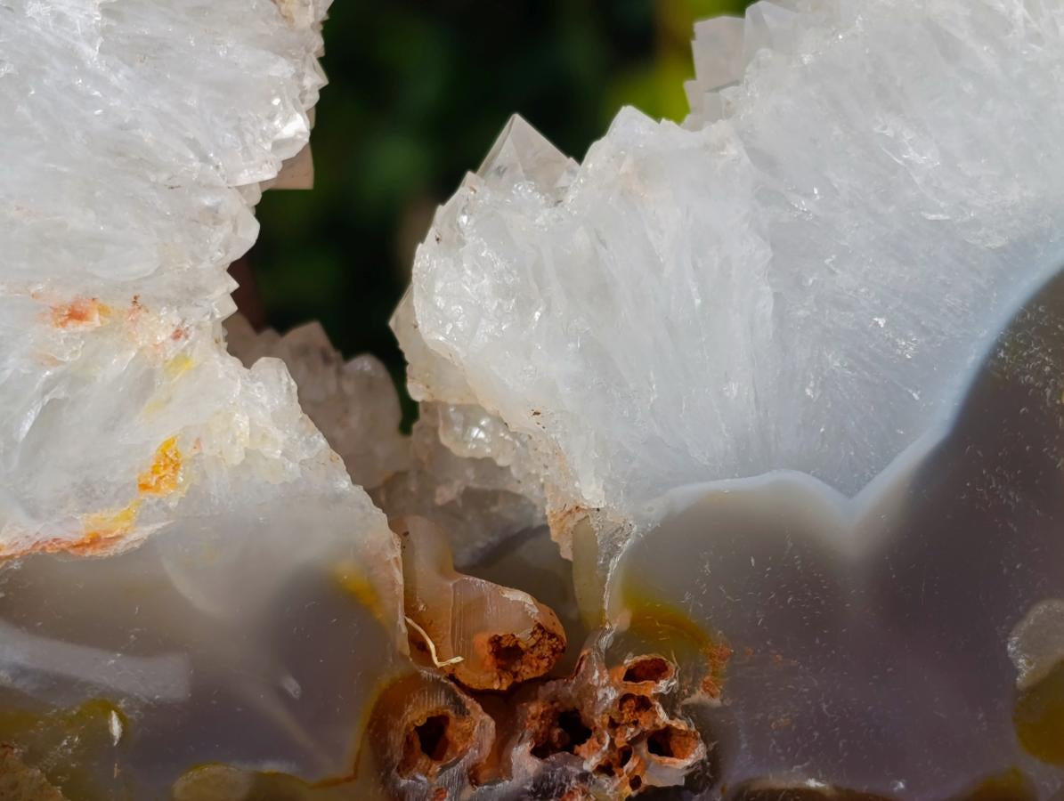 Polished Large Crystalline Agate Slice x 1 From Maintirano, Madagascar - Toprock Gemstones and Minerals 