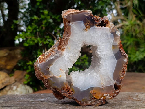 Polished Large Crystalline Agate Slice x 1 From Maintirano, Madagascar - Toprock Gemstones and Minerals 