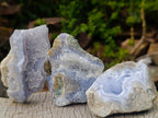 Natural Blue Lace Agate Geodes with Dogtooth Calcite x 12 From Nsanje, Malawi - Toprock Gemstones and Minerals 