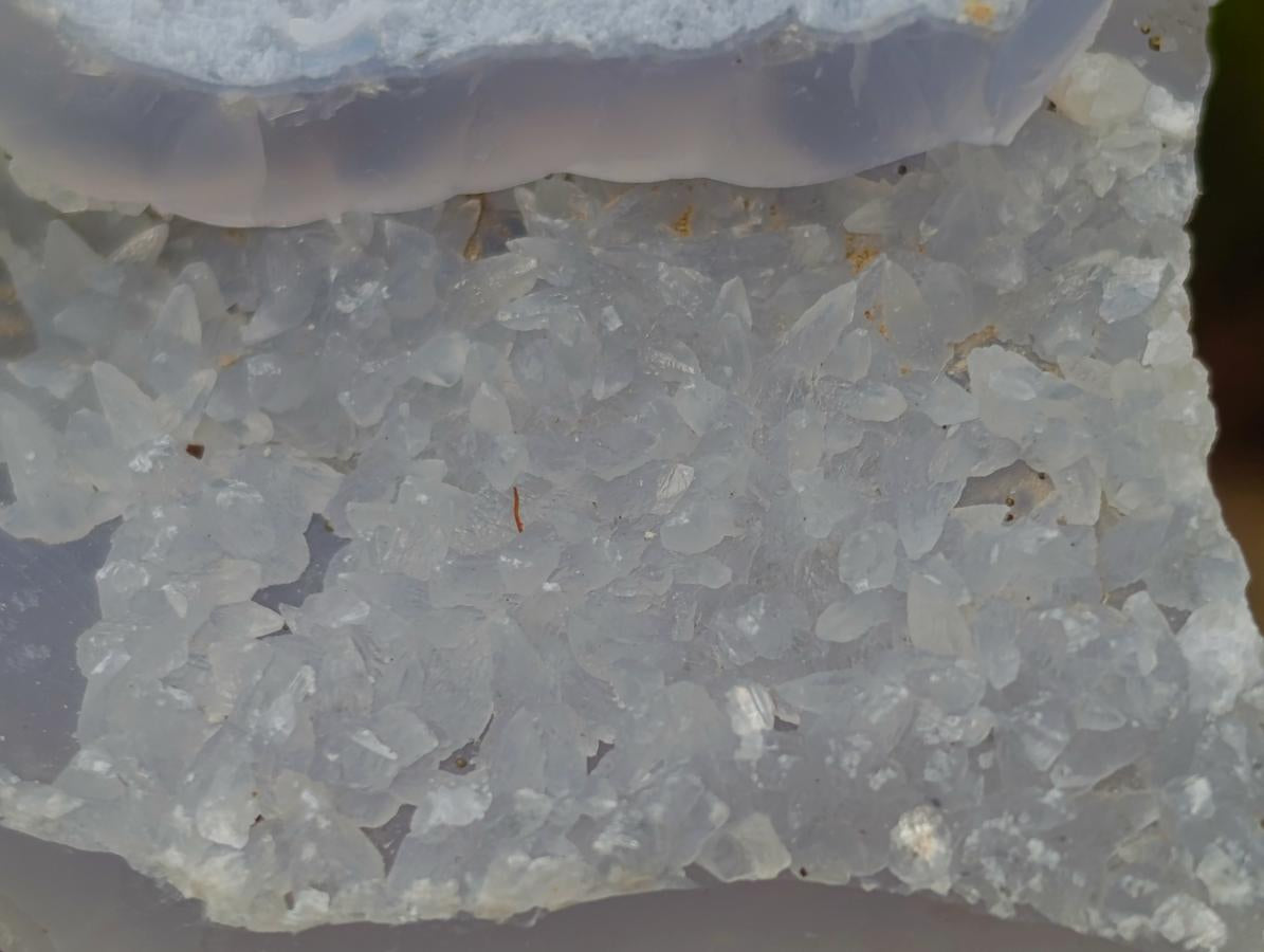 Natural Blue Lace Agate Geodes with Dogtooth Calcite x 12 From Nsanje, Malawi - Toprock Gemstones and Minerals 