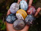 Polished Rare Ocean Jasper Galets x 24 From Northwest Coast, Madagascar - Toprock Gemstones and Minerals 