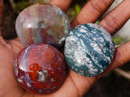 Polished Rare Ocean Jasper Galets x 24 From Northwest Coast, Madagascar - Toprock Gemstones and Minerals 