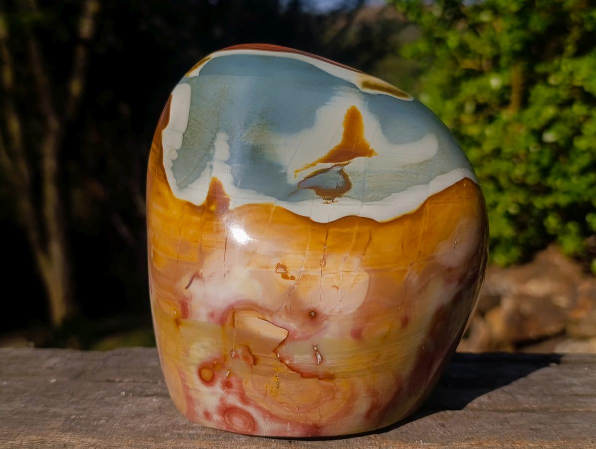Polished Large Polychrome Jasper Standing Display Piece x 1 From NW Coast, Madagascar - Toprock Gemstones and Minerals 