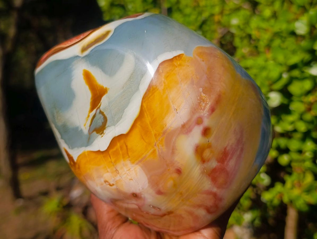 Polished Large Polychrome Jasper Standing Display Piece x 1 From NW Coast, Madagascar - Toprock Gemstones and Minerals 