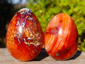 Polished Carnelian Agate Gemstone Eggs x 6 From Madagascar - Toprock Gemstones and Minerals 