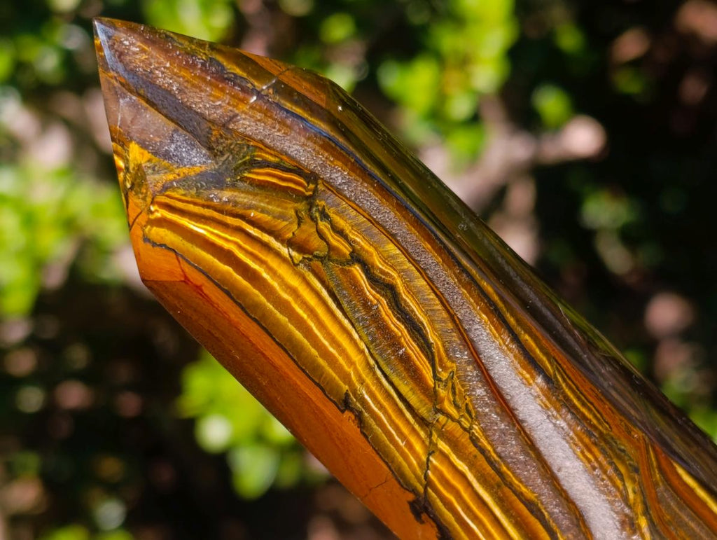 Polished Golden Tigers Eye Display Crystals x 3 From Prieska, South Africa - Toprock Gemstones and Minerals 