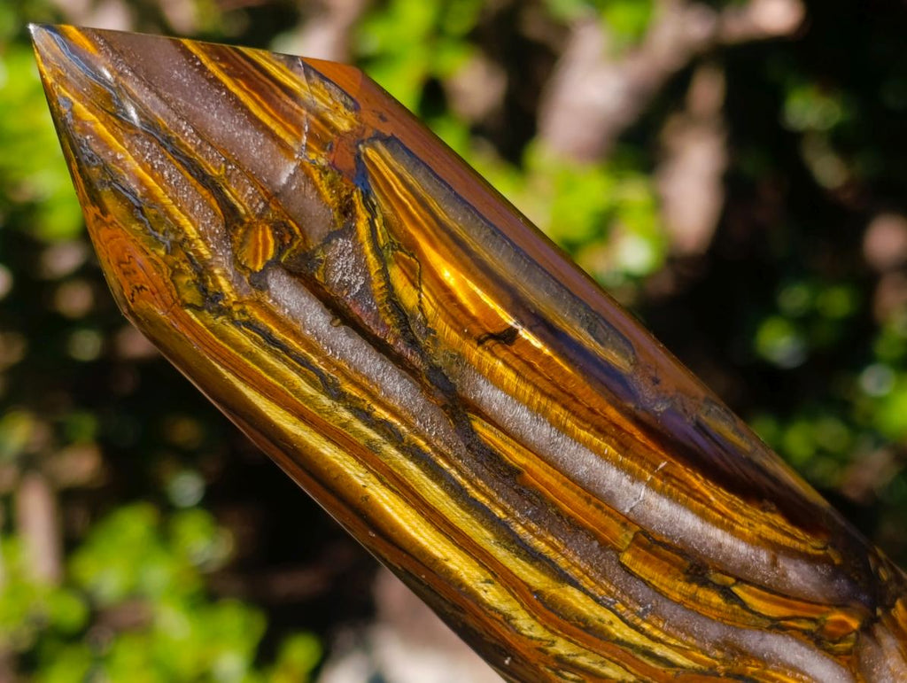 Polished Golden Tigers Eye Display Crystals x 3 From Prieska, South Africa - Toprock Gemstones and Minerals 