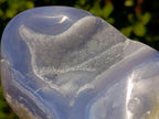 Polished Blue Lace Agate Standing Display Pieces x 2 From Nsanje, Malawi - Toprock Gemstones and Minerals 