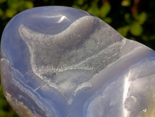 Polished Blue Lace Agate Standing Display Pieces x 2 From Nsanje, Malawi - Toprock Gemstones and Minerals 