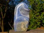 Polished Blue Lace Agate Standing Display Pieces x 2 From Nsanje, Malawi - Toprock Gemstones and Minerals 