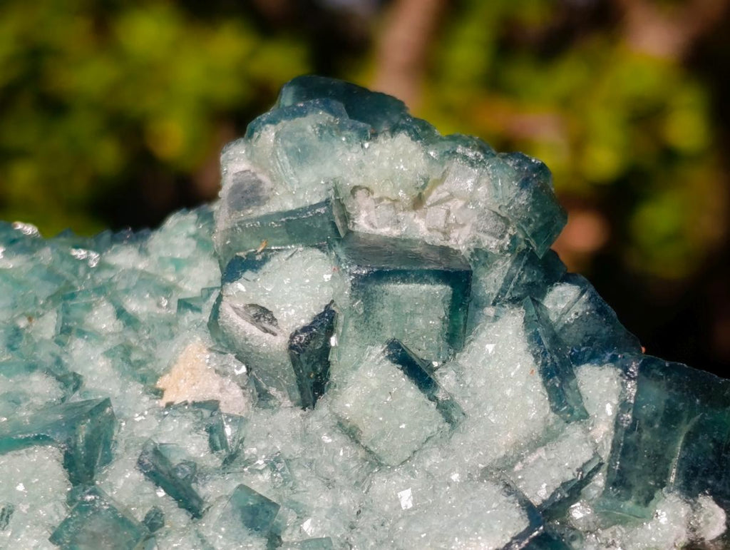 Natural Cabinet Size Green Cubic Fluorite Specimens x 4 From Mandrosonoro, Madagascar - Toprock Gemstones and Minerals 