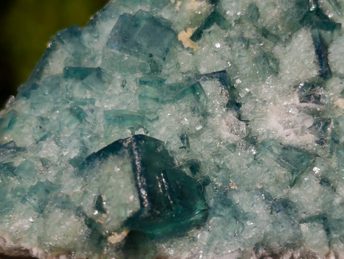 Natural Cabinet Size Green Cubic Fluorite Specimens x 4 From Mandrosonoro, Madagascar - Toprock Gemstones and Minerals 
