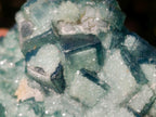 Natural Cabinet Size Green Cubic Fluorite Specimens x 4 From Mandrosonoro, Madagascar - Toprock Gemstones and Minerals 