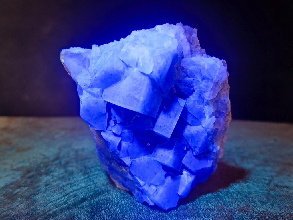 Natural Cabinet Size Green Cubic Fluorite Specimens x 4 From Mandrosonoro, Madagascar - Toprock Gemstones and Minerals 