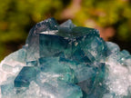 Natural Cabinet Size Green Cubic Fluorite Specimens x 4 From Mandrosonoro, Madagascar - Toprock Gemstones and Minerals 
