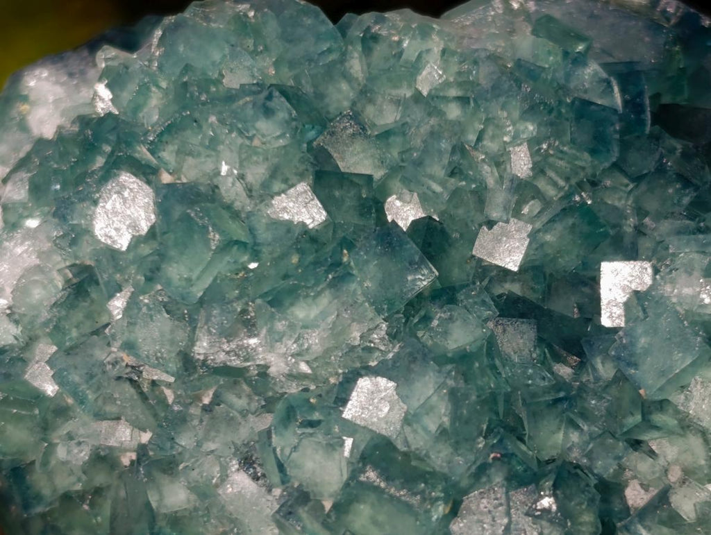 Natural Cabinet Size Green Cubic Fluorite Specimens x 4 From Mandrosonoro, Madagascar - Toprock Gemstones and Minerals 
