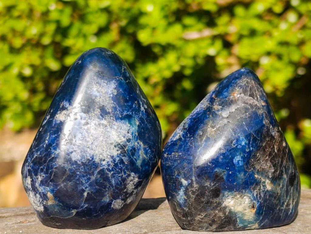 Polished Ultra Rare Dumortierite Standing Display Pieces x 6 From Madagascar - Toprock Gemstones and Minerals 
