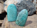 Polished Amazonite Standing Display Pieces x 12 From Madagascar - Toprock Gemstones and Minerals 