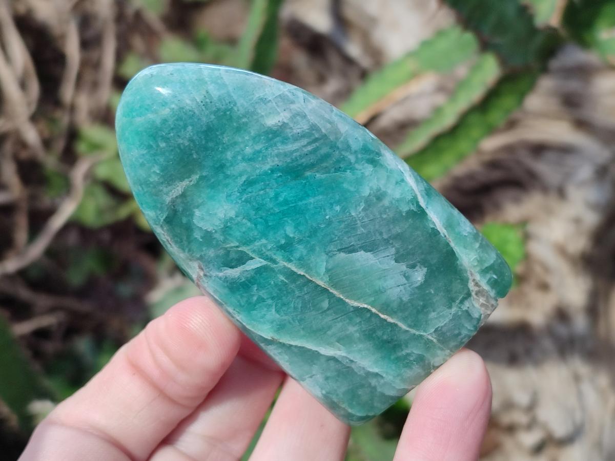 Polished Amazonite Standing Display Pieces x 12 From Madagascar - Toprock Gemstones and Minerals 