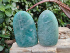 Polished Amazonite Standing Display Pieces x 12 From Madagascar - Toprock Gemstones and Minerals 