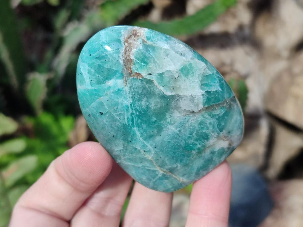 Polished Amazonite Standing Display Pieces x 12 From Madagascar - Toprock Gemstones and Minerals 