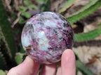 Polished Rubellite Pink Tourmaline Spheres x 2 From Ambatondrazaka, Madagascar - Toprock Gemstones and Minerals 