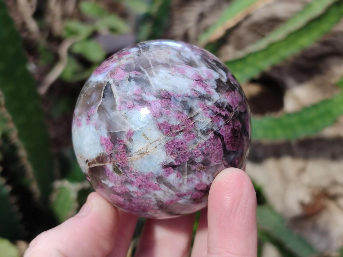 Polished Rubellite Pink Tourmaline Spheres x 2 From Ambatondrazaka, Madagascar - Toprock Gemstones and Minerals 