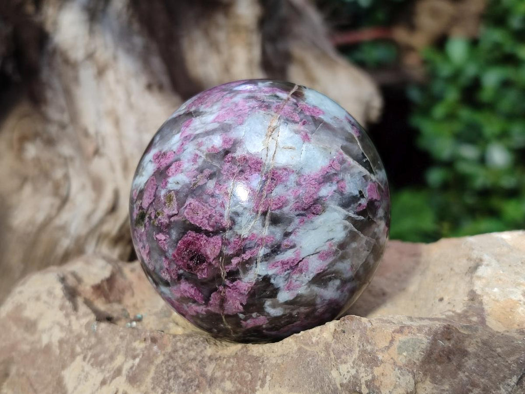 Polished Rubellite Pink Tourmaline Spheres x 2 From Ambatondrazaka, Madagascar - Toprock Gemstones and Minerals 