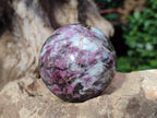 Polished Rubellite Pink Tourmaline Spheres x 2 From Ambatondrazaka, Madagascar - Toprock Gemstones and Minerals 