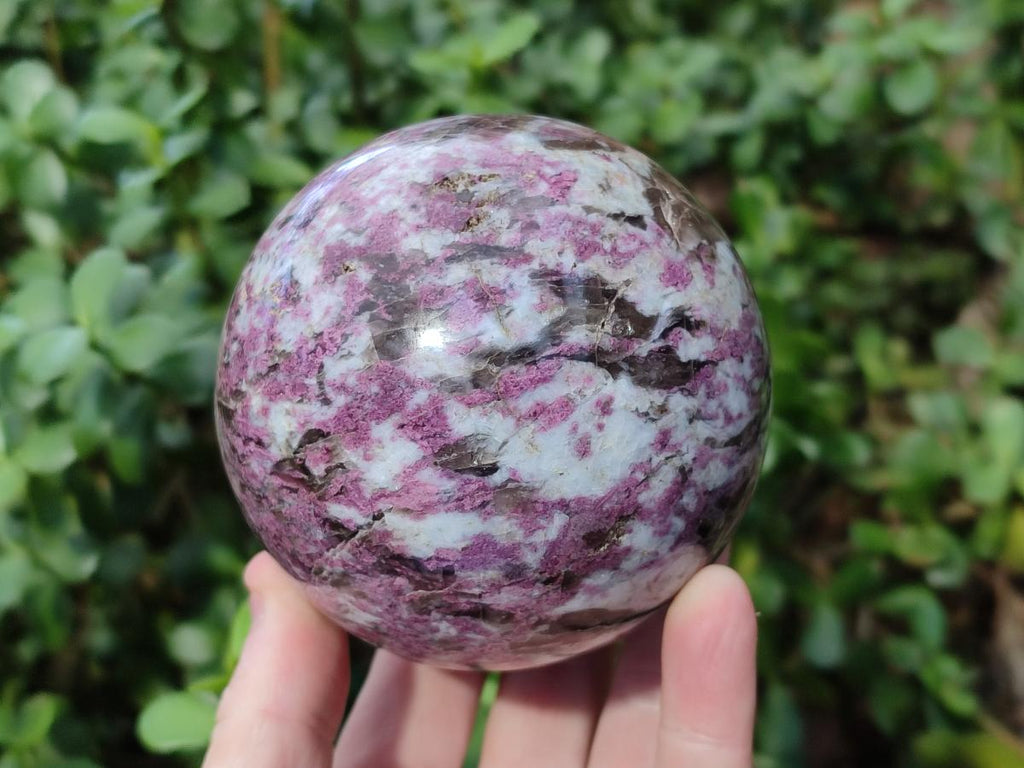 Polished Rubellite Pink Tourmaline Spheres x 2 From Ambatondrazaka, Madagascar - Toprock Gemstones and Minerals 