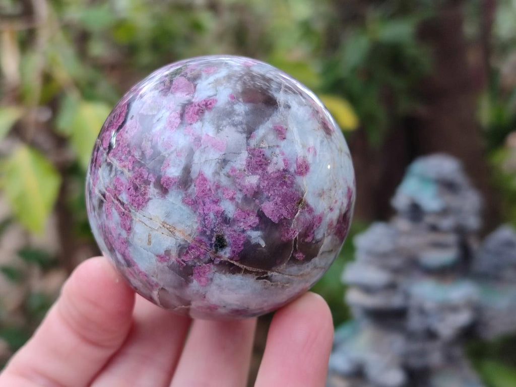 Polished Rubellite Pink Tourmaline Spheres x 2 From Ambatondrazaka, Madagascar - Toprock Gemstones and Minerals 
