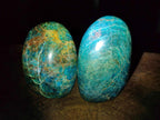 Polished Blue Apatite Standing Display Pieces x 3 From Betroka, Madagascar - Toprock Gemstones and Minerals 