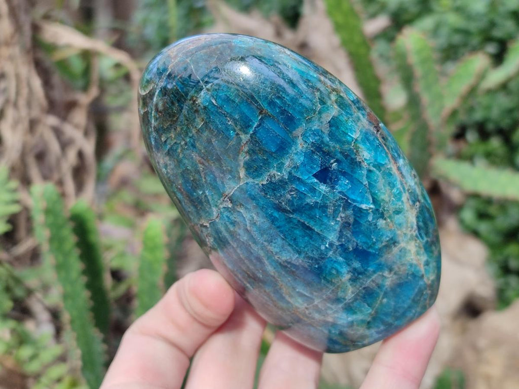 Polished Blue Apatite Standing Display Pieces x 3 From Betroka, Madagascar - Toprock Gemstones and Minerals 