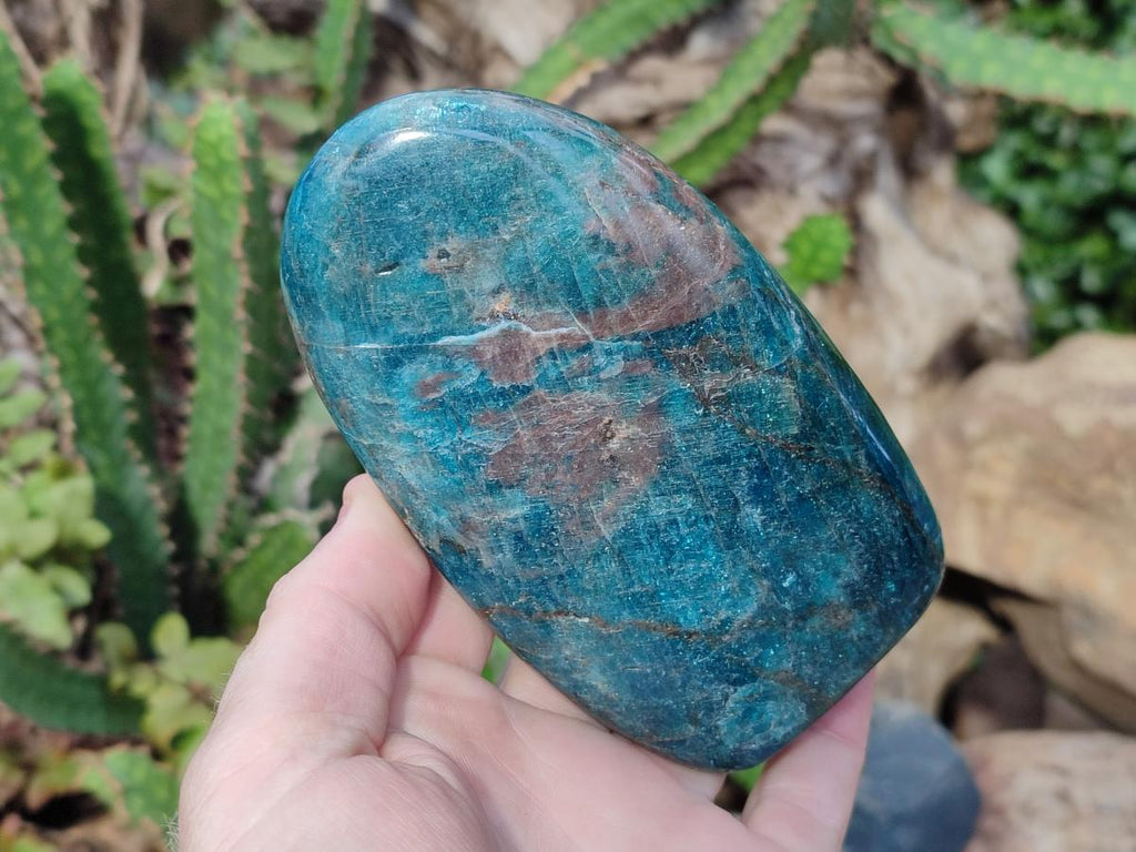 Polished Blue Apatite Standing Display Pieces x 3 From Betroka, Madagascar - Toprock Gemstones and Minerals 