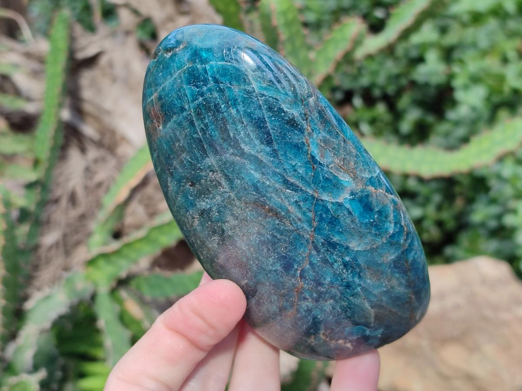 Polished Blue Apatite Standing Display Pieces x 3 From Betroka, Madagascar - Toprock Gemstones and Minerals 