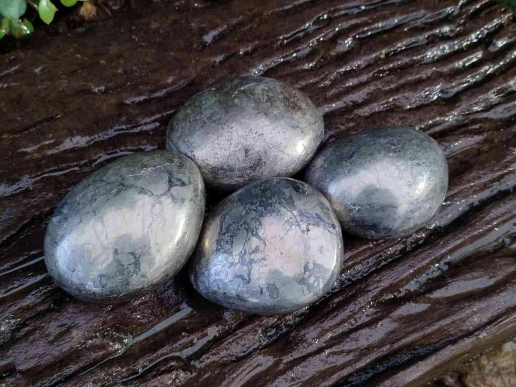 Polished Basalt Pharaoh Stone Galets x 4 From Iron Duke Mine, Zimbabwe - Toprock Gemstones and Minerals 