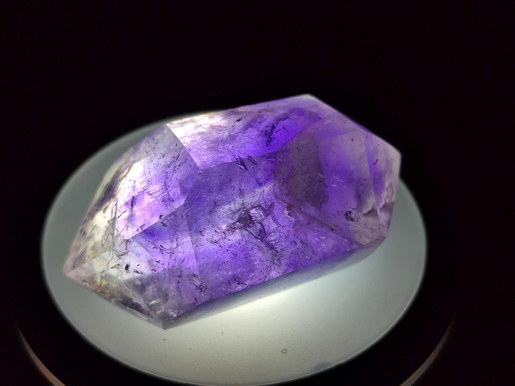 Polished Smokey Window Amethyst Crystals x 12 From Akansobe, Madagascar - Toprock Gemstones and Minerals 