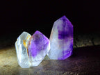 Polished Smokey Window Amethyst Crystals x 12 From Akansobe, Madagascar - Toprock Gemstones and Minerals 