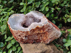 Polished One Side Agate Amethyst Geode with Ball Flower Formation x 1 From Maintirano, Madagascar - Toprock Gemstones and Minerals 