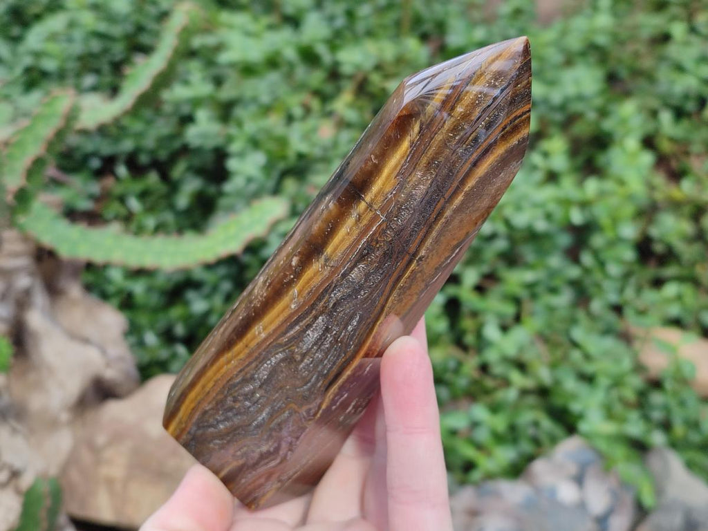 Polished Golden Tigers Eye Display Crystals x 4 From Prieska, South Africa - Toprock Gemstones and Minerals 