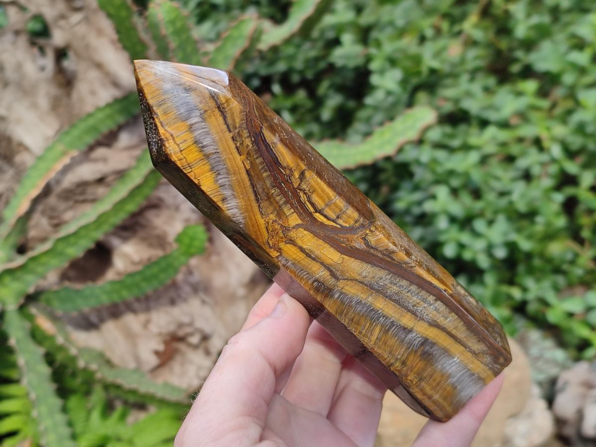 Polished Golden Tigers Eye Display Crystals x 4 From Prieska, South Africa - Toprock Gemstones and Minerals 