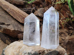 Polished Clear Quartz Display Crystals x 2 From Madagascar - Toprock Gemstones and Minerals 