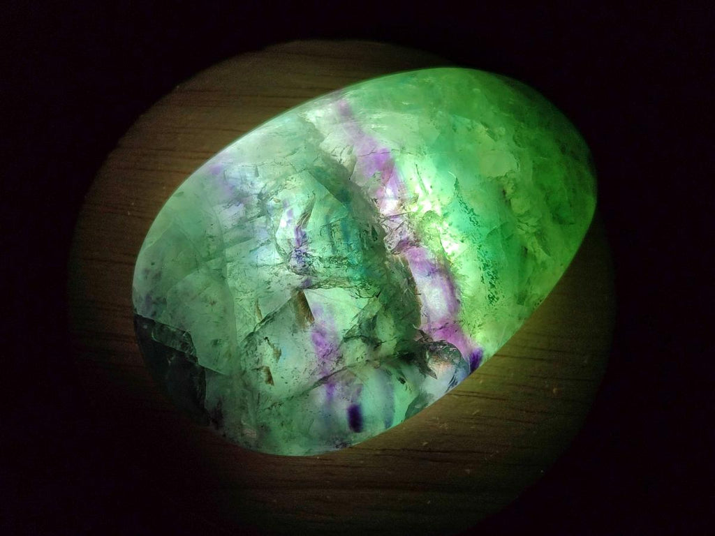 Polished Watermelon Fluorite Palm Stones x 12 From Uis, Namibia - Toprock Gemstones and Minerals 