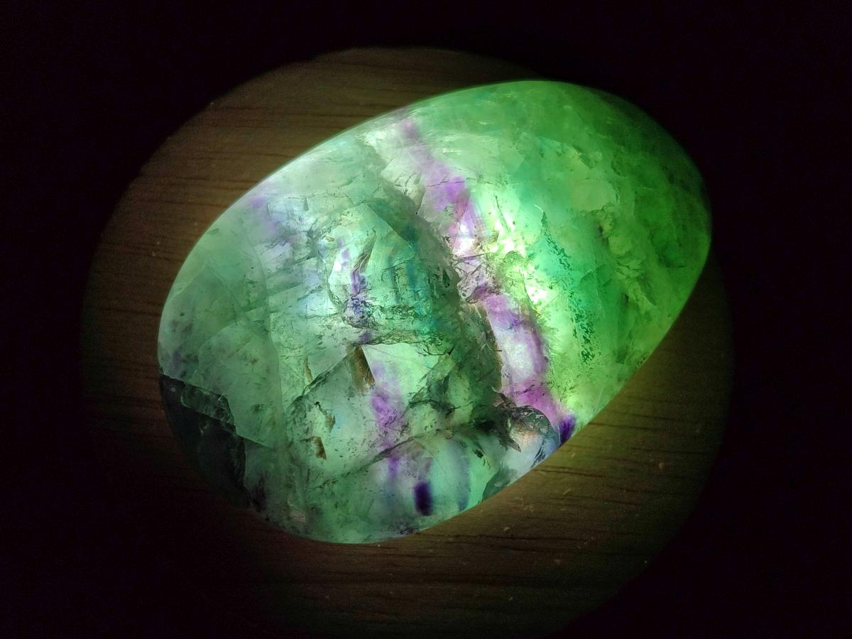 Polished Watermelon Fluorite Palm Stones x 12 From Uis, Namibia - Toprock Gemstones and Minerals 