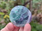 Polished Watermelon Fluorite Palm Stones x 12 From Uis, Namibia - Toprock Gemstones and Minerals 